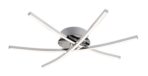 Rabalux 4606 Cyclone LED Moderní stropní svítidlo | Přírodní bílá | 21W | Bílá | Chrom | Kov