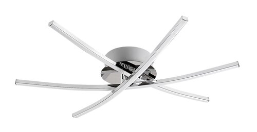 Rabalux 4606 Cyclone LED Moderní stropní svítidlo | Přírodní bílá | 21W | Bílá | Chrom | Kov