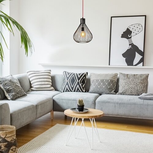Rabalux 4754 Zille Lustr | E27 | Černá