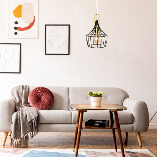 Rabalux 4925 Parov Lustr | E27 | Barevný kov | Černá | Zlatá