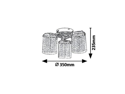 Rabalux 5042 Astrella LED Moderní stropní svítidlo | Přírodní bílá | 18W | Chrom | Kov