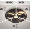 Rabalux 5050 Capriana LED Moderní stropní svítidlo | Přírodní bílá | Stmívatelné | 18W | Hnědá