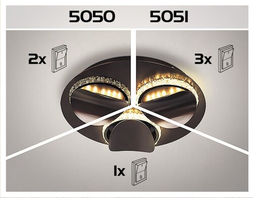 Rabalux 5050 Capriana LED Moderní stropní svítidlo | Přírodní bílá | Stmívatelné | 18W | Hnědá