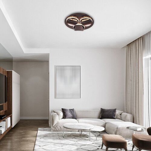 Rabalux 5050 Capriana LED Moderní stropní svítidlo | Přírodní bílá | Stmívatelné | 18W | Hnědá