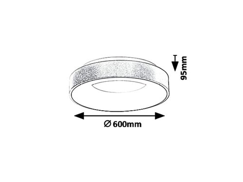 Rabalux 5053 Carmella LED Moderní stropní svítidlo | Přírodní bílá | 50W | Barevný kov | Bílá | Zlatá