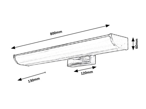 Rabalux 5064 Evron LED Vnitřní osvětlení | Přírodní bílá | 13,5W | Bílá | Chrom | Kov