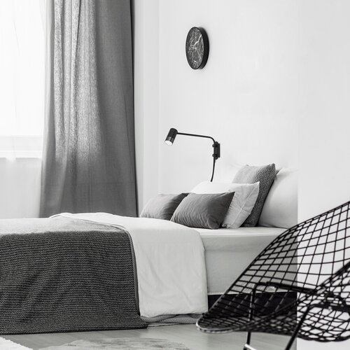 Rabalux 5072 Zircon Nástěnní svítidlo s vypínačem | GU10 | Černá | Kov | Stříbrná