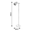 Rabalux 5091 Alberta Stojací lampa | E27 | Barevný kov | Bílá | Zlatá