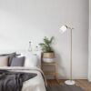 Rabalux 5091 Alberta Stojací lampa | E27 | Barevný kov | Bílá | Zlatá
