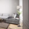 Rabalux 5094 Aneta Stojací lampa s textilním stínidlem | E27 | Béžová | Černá