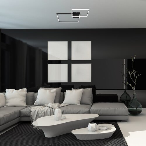 Rabalux 5256 Ocean LED Moderní stropní svítidlo | Přírodní bílá | 26W | Bílá | Černá