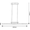 Rabalux 5280 Yordana LED Moderní stropní svítidlo | Teplá bílá | Stmívatelné | 27W | Bílá | Chrom | Kov