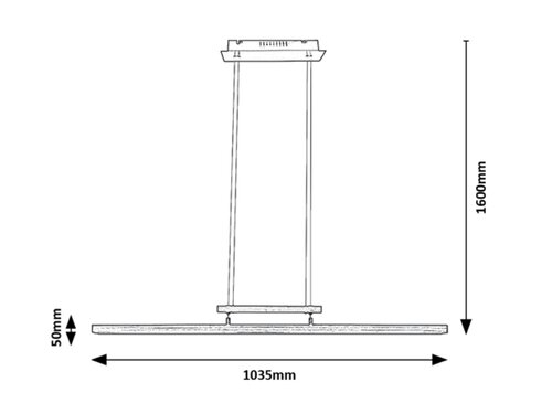 Rabalux 5280 Yordana LED Moderní stropní svítidlo | Teplá bílá | Stmívatelné | 27W | Bílá | Chrom | Kov