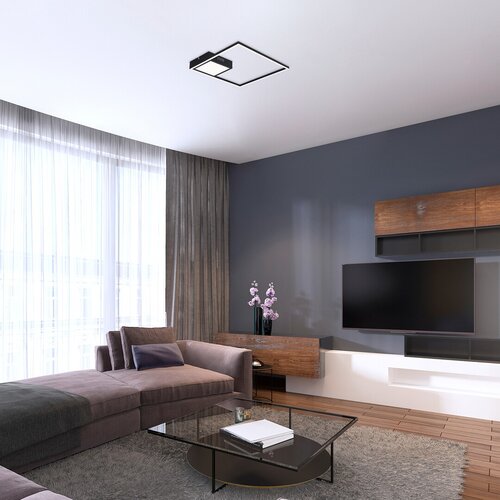 Rabalux 5286 Sirius LED Moderní stropní svítidlo | Přírodní bílá | 30W | Bílá | Černá