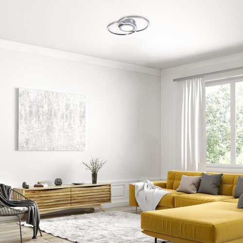 Rabalux 5290 Sirius LED Moderní stropní svítidlo | Přírodní bílá | 30W | Bílá | Chrom | Kov