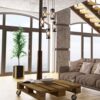 Rabalux 5340 Oberon Skleněný lustr | E14 | Hnědá