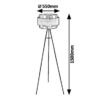 Rabalux 5385 Basil Moderní stojací lampa | E27 | Chrom | Dřevo | Kov