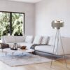 Rabalux 5385 Basil Moderní stojací lampa | E27 | Chrom | Dřevo | Kov