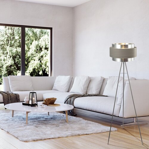 Rabalux 5385 Basil Moderní stojací lampa | E27 | Chrom | Dřevo | Kov