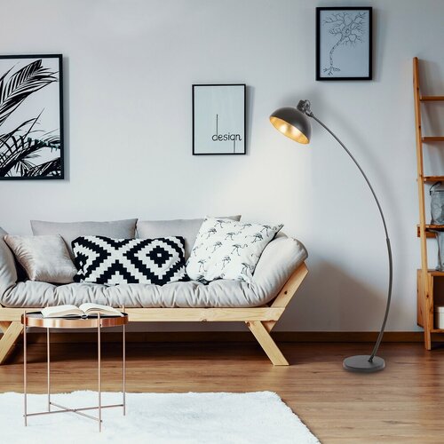 Rabalux 5592 Otto Stojací lampa | E27 | Barevný kov | Černá | Zlatá