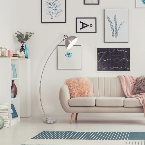Rabalux 5593 Otto Moderní stojací lampa | E27 | Bílá | Chrom | Kov