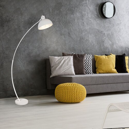 Rabalux 5594 Otto Moderní stojací lampa | E27 | Bílá | Kov | Stříbrná