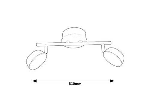 Rabalux 5623 Hedwig LED Vnitřní osvětlení | Variabilní | Stmívatelné | 2x4W | Bílá