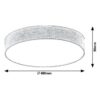 Rabalux 5681 Artemis LED Moderní stropní svítidlo | Teplá bílá | 24W | Bílá | Šedá