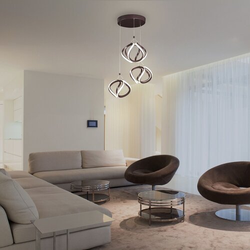Rabalux 5693 Ambrosio LED Moderní stropní svítidlo | Teplá bílá | 50W | Hnědá