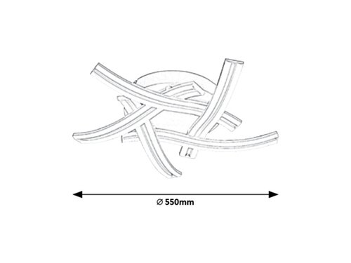 Rabalux 5890 Tulio LED Moderní stropní svítidlo | Teplá bílá | 60W | Bílá