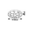 Rabalux 6039 Andela LED Moderní stropní svítidlo | Přírodní bílá | Stmívatelné | 48W | Kov | Stříbrná | 9