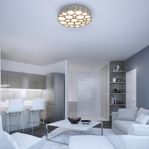 Rabalux 6039 Andela LED Moderní stropní svítidlo | Přírodní bílá | Stmívatelné | 48W | Kov | Stříbrná | 5