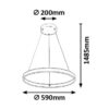 Rabalux 6299 Othello LED Moderní stropní svítidlo | Variabilní | Stmívatelné | Bílá | Šedá | 36W