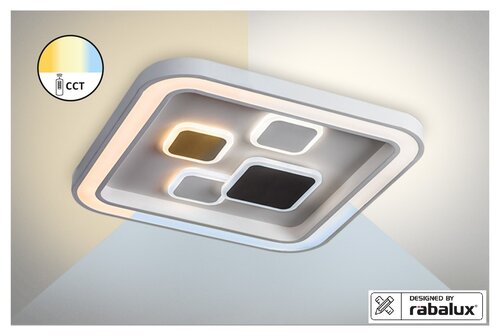 Rabalux 6475 Hollis LED Stropní svítidlo s ovladačem | Variabilní | 40W | Bílá