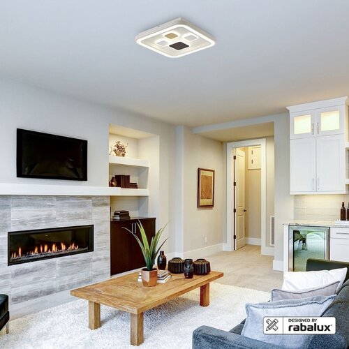 Rabalux 6475 Hollis LED Stropní svítidlo s ovladačem | Variabilní | 40W | Bílá
