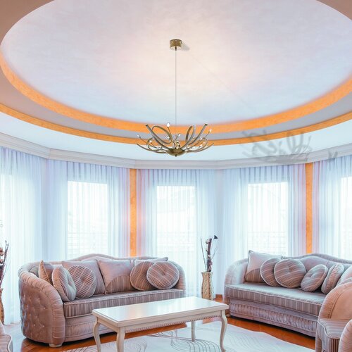 Rabalux 6550 Romilli LED Klasický lustr | Teplá bílá | 30W | Barevný kov | Zlatá | 5