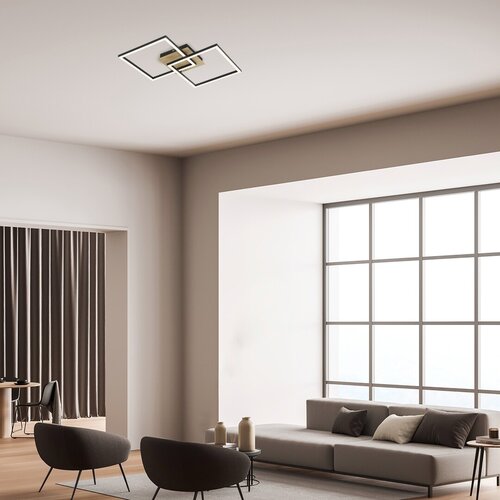 Rabalux 6589 Ashton LED Moderní stropní svítidlo | Teplá bílá | 24W | Bílá | Černá