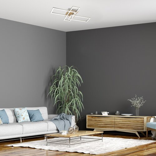 Rabalux 6590 Ashton LED Moderní stropní svítidlo | Přírodní bílá | 24W | Bílá | Chrom | Kov | 5