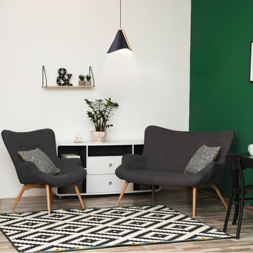 Rabalux 6650 Neva Dřevěný lustr | E27 | Černá