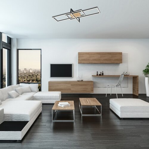 Rabalux 6814 Ashton LED Moderní stropní svítidlo | Teplá bílá | Stmívatelné | 35W | Bílá | Černá