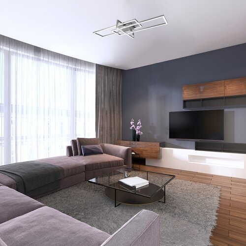 Rabalux 6867 Thabita LED Moderní stropní svítidlo | Přírodní bílá | Stmívatelné | 35W | Bílá | Chrom | Kov