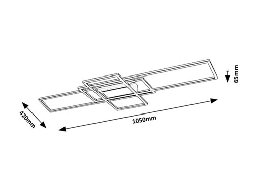 Rabalux 6869 Thabita LED Stropní svítidlo s ovladačem | Variabilní | Stmívatelné | 5,4W | Bílá | Chrom | Kov