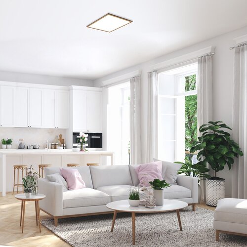 Rabalux 6908 Almond LED Moderní stropní svítidlo | Přírodní bílá | 40W | Bílá | Dřevo