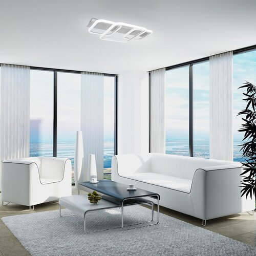 Rabalux 6997 Fandral LED Moderní stropní svítidlo | Přírodní bílá | 42W | Bílá | Chrom | Kov