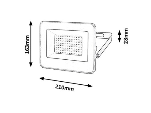 Rabalux 7065 Flood LED venkovní svítidlo | Přírodní bílá | 50W | Černá