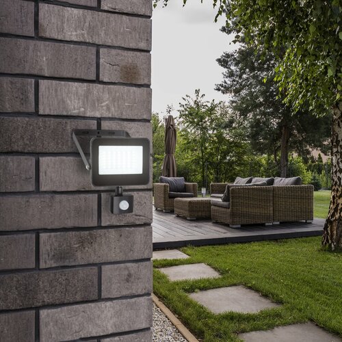 Rabalux 7068 Flood LED Venkovní světlo s čidlem | Přírodní bílá | 30W | Černá