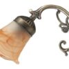 Rabalux 7091 Rustic 3 Klasické nástěnní svítidlo | E14 | Barevný kov | Bronz | Hnědá