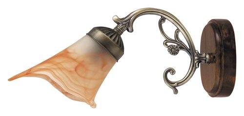 Rabalux 7091 Rustic 3 Klasické nástěnní svítidlo | E14 | Barevný kov | Bronz | Hnědá