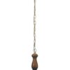 Rabalux 7095 Rustic 3 Dřevěná stropnice | E14 | Barevný kov | Bronz | Hnědá