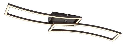 Rabalux 71005 Cirilla LED Moderní stropní svítidlo | Teplá bílá | 40W | Bílá | Černá